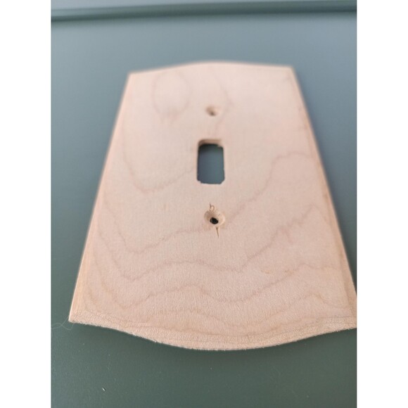 Lot Of Four (4) Raw Wood Single Light Switch Covers Large Old New Stock - Picture 7 of 10